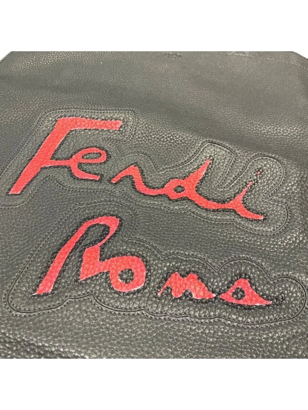 Fendi Flat Tote Bag Leather Suede